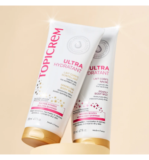 Topicrem – Ultra-Hydratant Nacré Corps - Lait sublimateur hydratant 24h, 200 ml