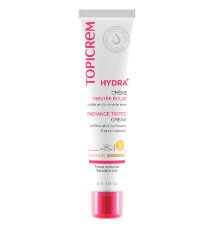Topicrem – Hydra+ Crème teintée éclat SPF50 medium, 40 ml