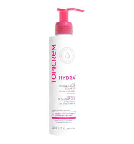 Topicrem – Hydra+ Lait démaquillant douceur, 200 ml