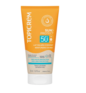 Topicrem – Sun Protect Lait solaire hydratant SPF50+, 50 ml