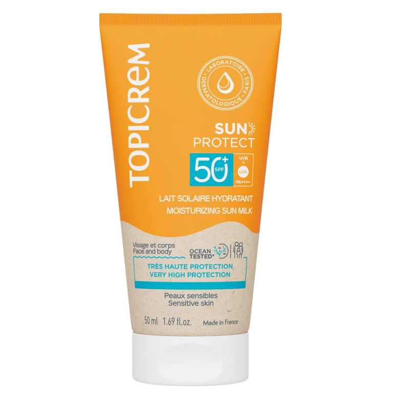 Topicrem – Sun Protect Lait solaire hydratant SPF50+, 50 ml