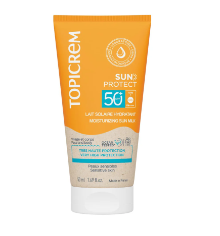 Topicrem – Sun Protect Lait solaire hydratant SPF50+, 50 ml