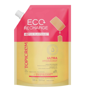 Topicrem – Ultra-hydratant Éco-recharge huile de douche, 1 L