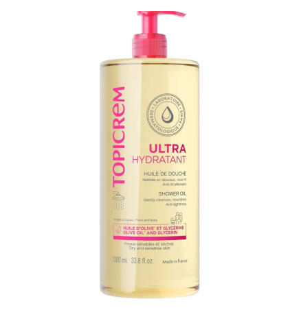 Topicrem – Ultra-hydratant Huile de douche, 1 L