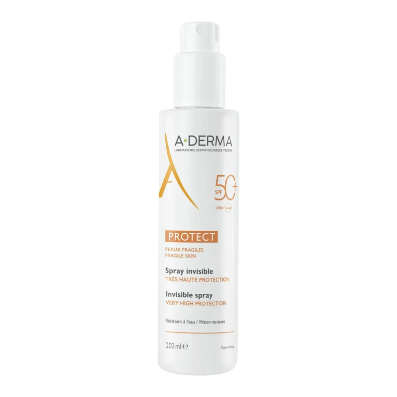 A-Derma – Protect Spray Solaire Invisible SPF50+, 200 ml