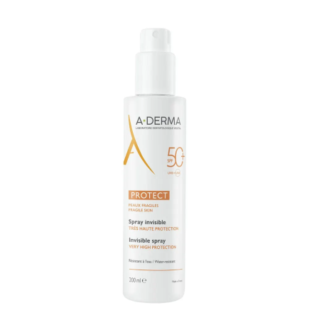 A-Derma – Protect Spray Solaire Invisible SPF50+, 200 ml