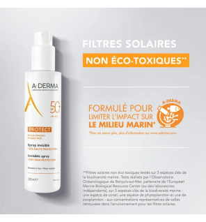 A-Derma – Protect Spray Solaire Invisible SPF50+, 200 ml