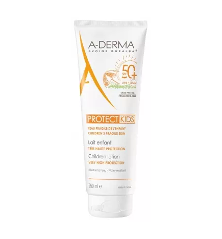 A-Derma – Protect Kids Lait Enfant Très Haute Protection SPF50+, 250 ml
