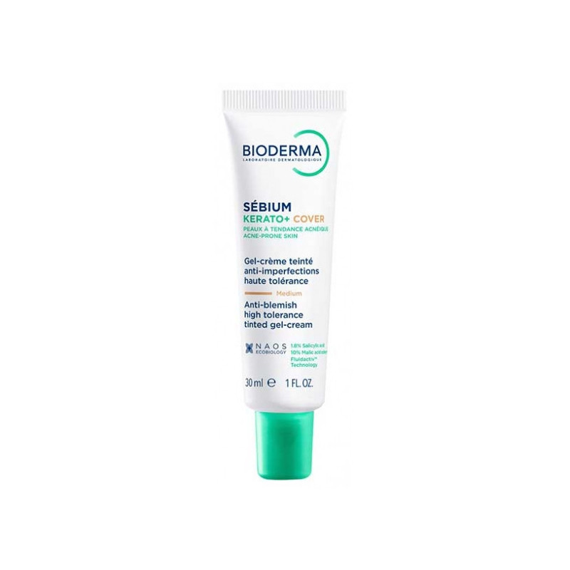 Bioderma – Sébium Kerato+ Cover Soin teinté anti-imperfections, 30 ml