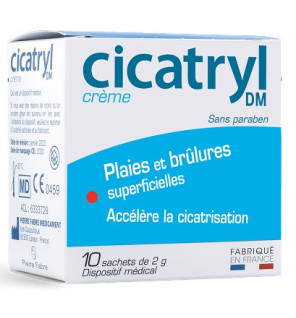 Cicatryl – DM Crème Plaies et Écorchures, 10 sachets de 2 g