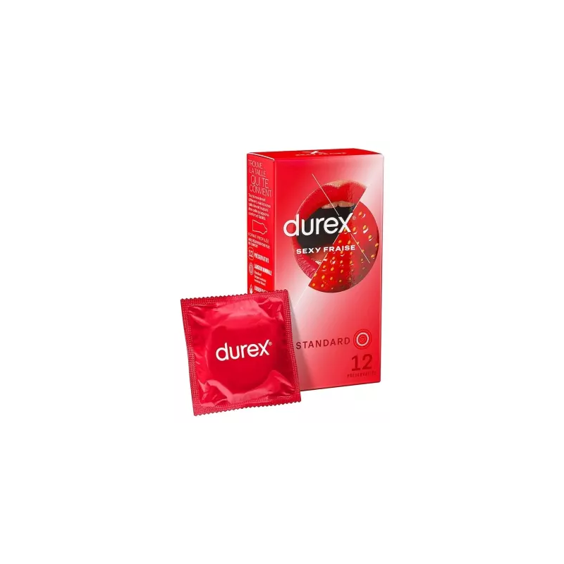 Durex – Sexy Fraise préservatifs, 12 unités Durex – Sexy Fraise préservatifs, 12 unités