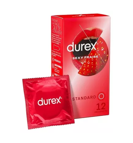 Durex – Sexy Fraise préservatifs, 12 unités