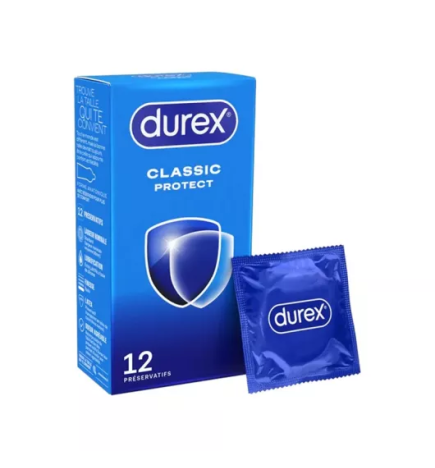 Durex – Préservatifs Classic Protect, 12 unités