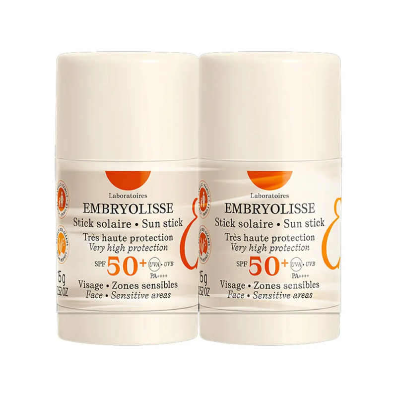 Embryolisse – Stick solaire SPF50+ visage zones sensibles, 2 x 15 g Embryolisse – Stick solaire SPF50+ visage zones sensibles, 2 x 15 g