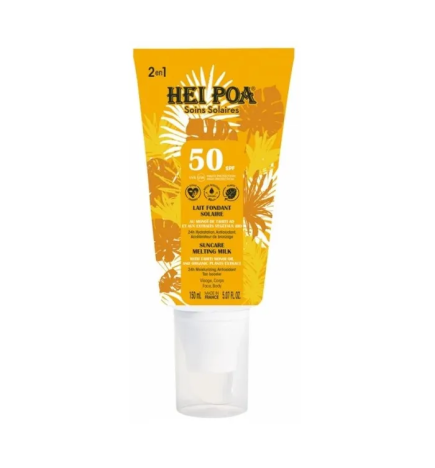Hei Poa – Lait Solaire Fondant SPF50 Visage et Corps, 150 ml