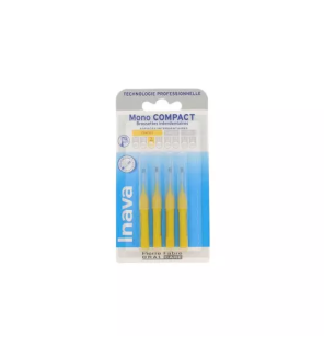 Inava – Brossettes interdentaires Mono Compact étroit 1 mm, 4 + 2 offertes