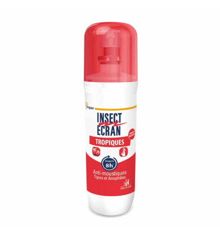 Insect Ecran – Spray peau anti-moustiques tropiques 8h, 75 ml