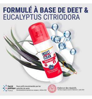 Insect Ecran – Spray peau anti-moustiques tropiques 8h, 75 ml