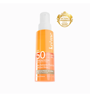 Krème – Eau solaire fraîche SPF50 corps tous types de peaux, 50 ml
