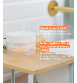 La Rosée – Recharge gommage corps nourrissant sucre & huiles végétales BIO, 200 g