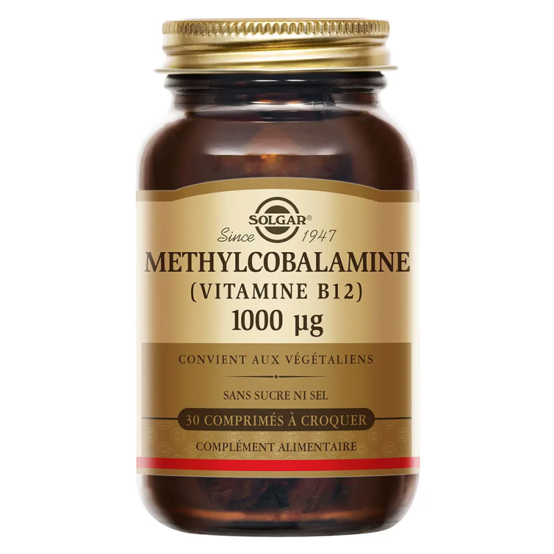 Solgar – Méthylcobalamine Vitamine B12 1000 µg, 30 comprimés à croquer