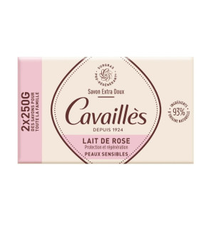 Rogé Cavaillès – Savon Extra-Doux Surgras Lait de Rose, 2x250 g
