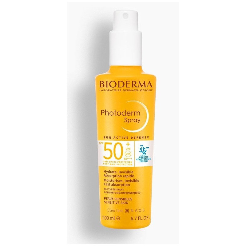 Bioderma – Photoderm Spray SPF50+ Peau sensible, 200 ml Bioderma – Photoderm Spray SPF50+ Peau sensible, 200 ml