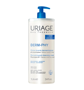Uriage – DERM-PHY Crème Lavante Dermatologique Visage Corps Cheveux, 1 L