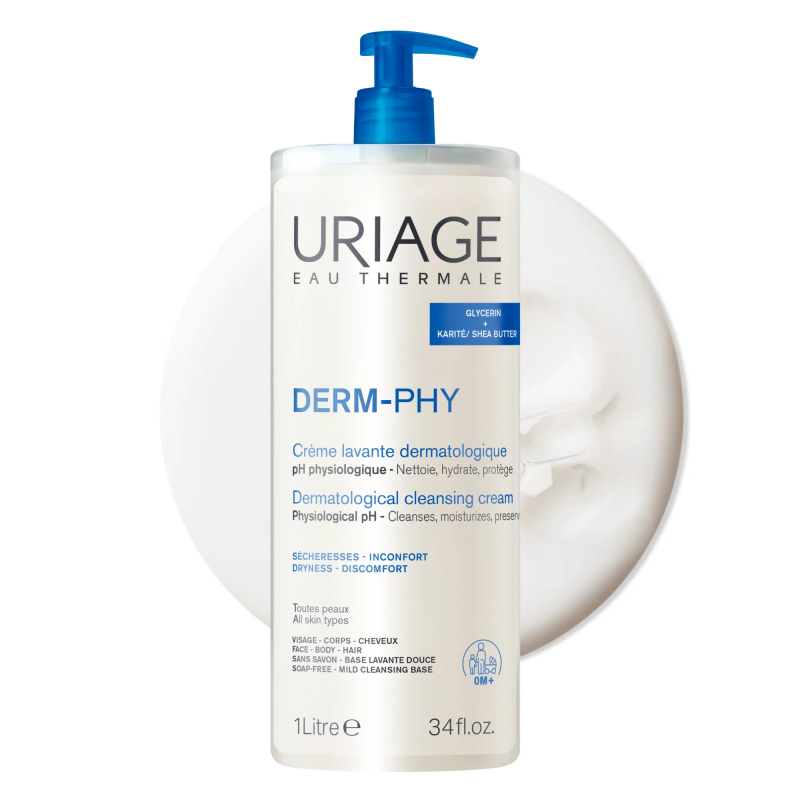 Uriage DERM PHY Cr me Lavante Dermatologique Visage Corps Cheveux 1 L