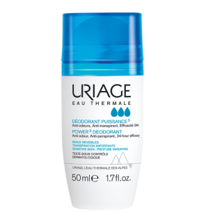 Uriage – Déodorant Puissance 3 Anti-transpirant, 50 ml