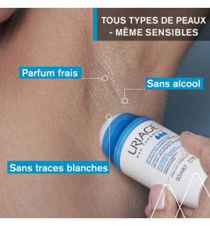 Uriage – Déodorant Puissance 3 Anti-transpirant, 50 ml