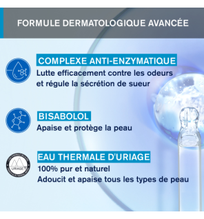 Uriage – Déodorant Puissance 3 Anti-transpirant, 50 ml
