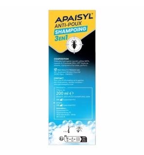 Apaisyl – Shampoing anti-poux 3en1, 200 ml