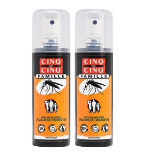 Cinq sur Cinq – Spray Lotion Anti-Moustiques Famille, 2 x 100 ml