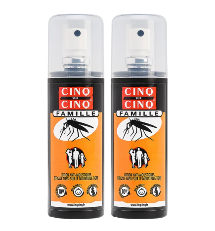 Cinq sur Cinq – Spray Lotion Anti-Moustiques Famille, 2 x 100 ml