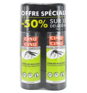 Cinq sur Cinq – Lotion Anti-Moustiques Zones Tempérées, 2 x 100 ml