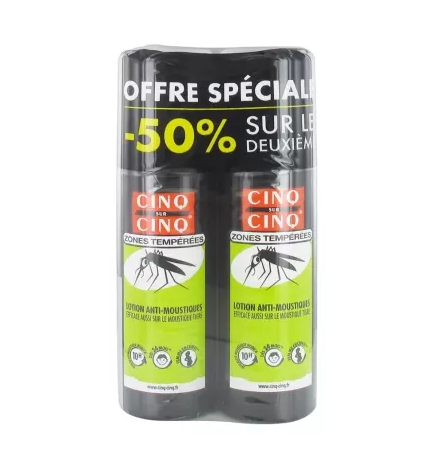 Cinq sur Cinq – Lotion Anti-Moustiques Zones Tempérées, 2 x 100 ml