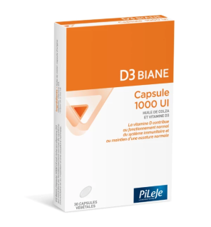 D3 Biane – Vitamine D3 1000 UI, 30 capsules