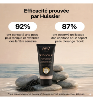 AYV Cosmetics – Cryo Sculpt Gel multi réducteur lissant corps, 200 ml
