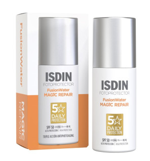 Isdin – Fusion Water Magic Repair SPF50 crème solaire visage, 50 ml