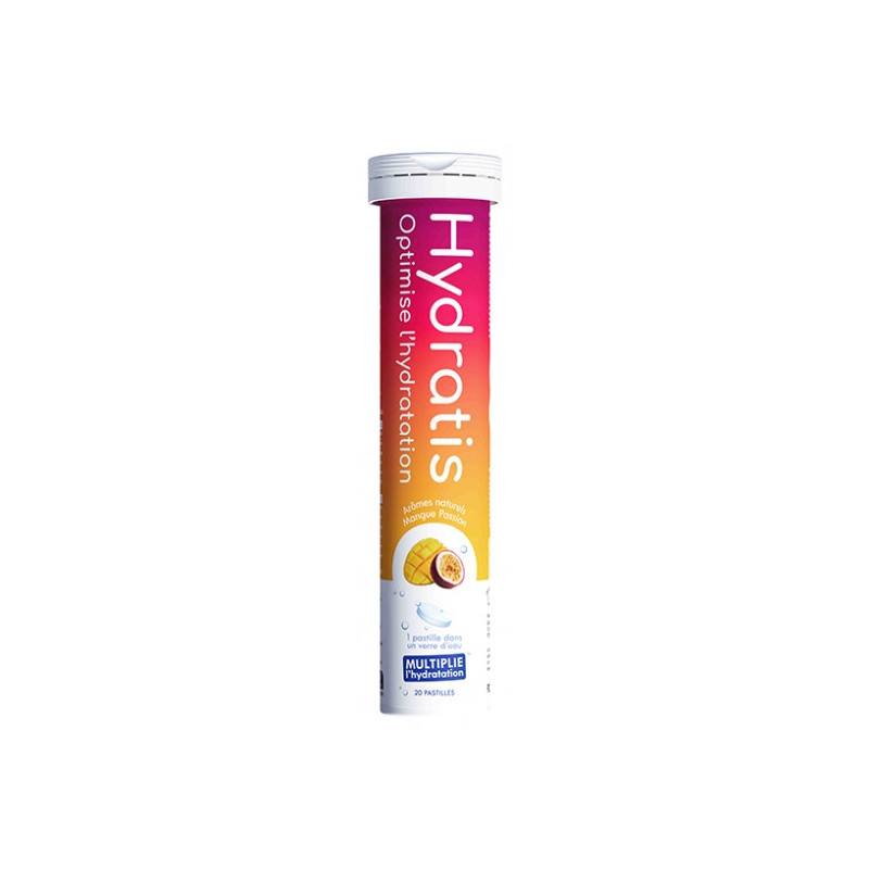 Hydratis – Solution d’hydratation comprimés effervescents mangue passion, 20 comprimés
