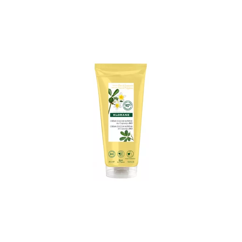 Klorane – Crème douche nutritive au Cupuaçu bio fleur de frangipanier, 200 ml