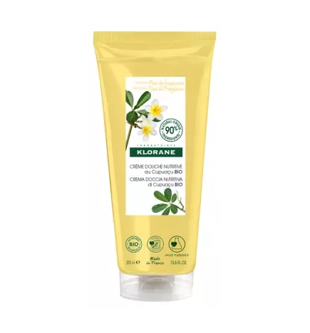 Klorane – Crème douche nutritive au Cupuaçu bio fleur de frangipanier, 200 ml