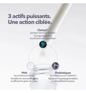 Krème – Sérum concentré anti-taches visage peaux sensibles, 30 ml