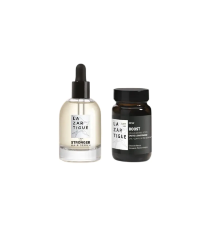 Lazartigue – Coffret Sérum Anti-Chute Réactionnelle + Gélules Double Action, 50 ml + 30 gélules