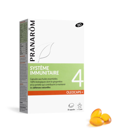 Pranarôm – Oléocaps+ 4 Système immunitaire, 30 capsules
