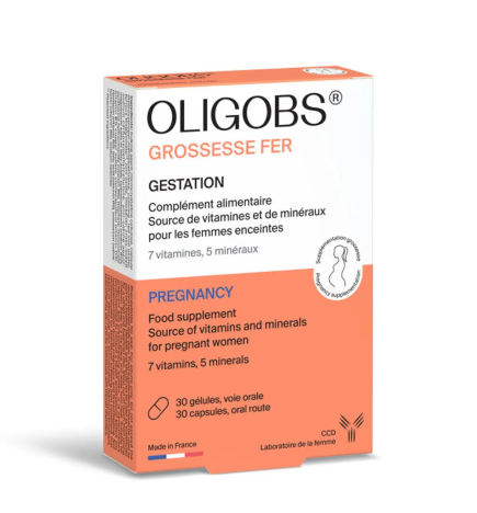 CCD – Oligobs Gestation Grossesse Fer, 30 gélules