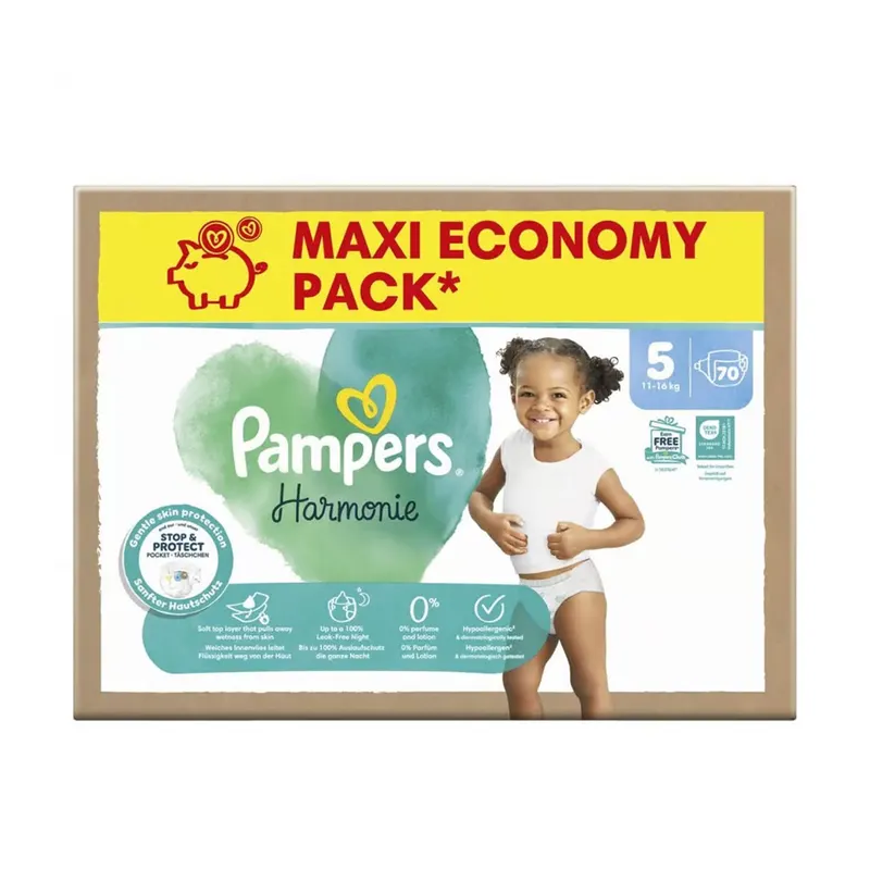 Pampers – Harmonie Couches Taille 5, 70 unités