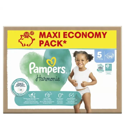 Pampers – Harmonie Couches Taille 5, 70 unités