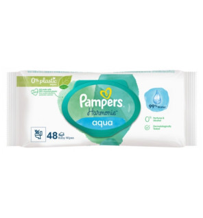 Pampers – Harmonie Aqua Lingettes, 48 unités